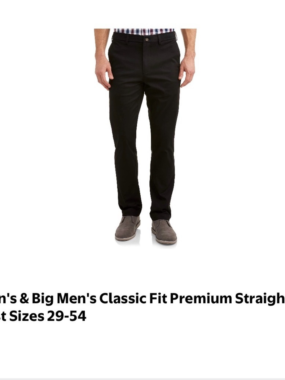 George Men's Straight Black Jeans
